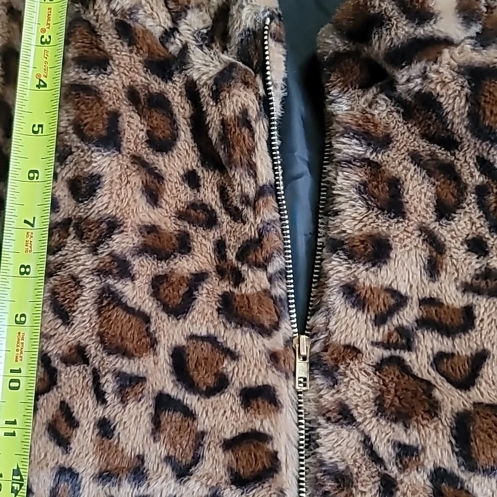 Beauciel vest 3X zip faux fur cabincore baddie animal print - Picture 5 of 13